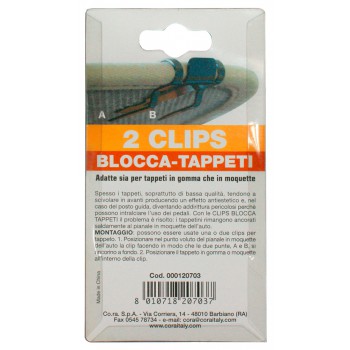 2 CLIPS BLOCCA TAPPETI