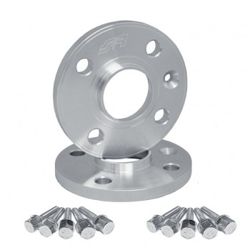 2 distanziali alluminio 12mm 4x100 mozzo 56,6con bulloneria