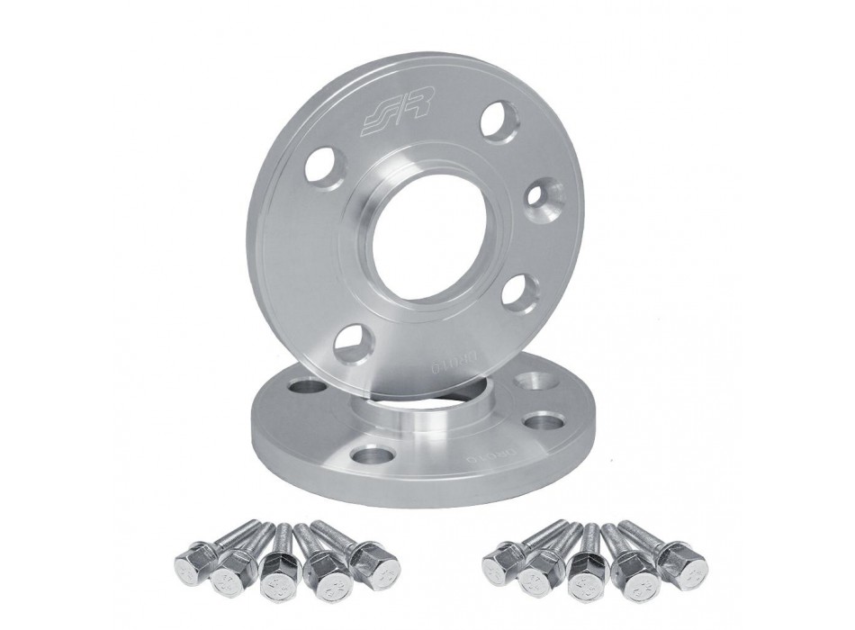 2 distanziali alluminio 12mm 4x100 mozzo 56,6con bulloneria