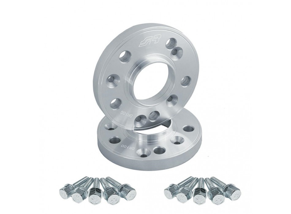 2 distanziali alluminio 18mm 5x112 con bulloneria sferica