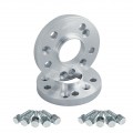2 distanziali alluminio 18mm 5x112 con bulloneria sferica