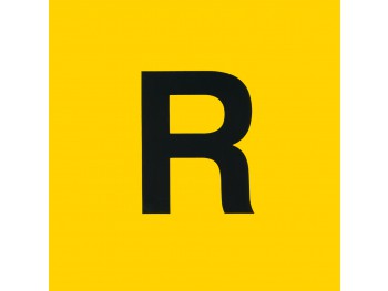 ADESIVO LETTERA "R" GIALLO