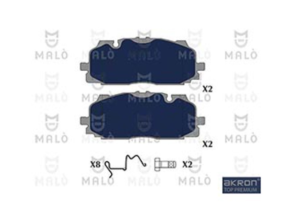 AKRON-Kit pastiglie freno, Freno a disco