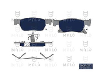 AKRON-Kit pastiglie freno, Freno a disco