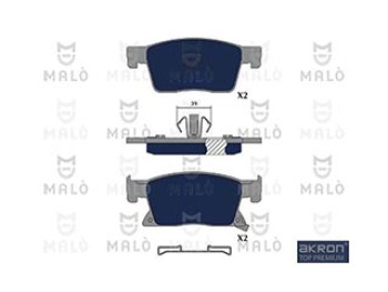 AKRON-Kit pastiglie freno, Freno a disco