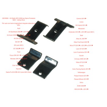 Barre porta tutto Geo Silver ( Escluso Kit installazione)