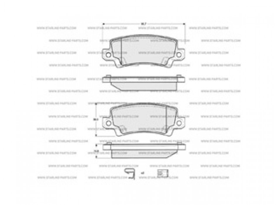 BD S327  Pastiglie freno  STARLINE