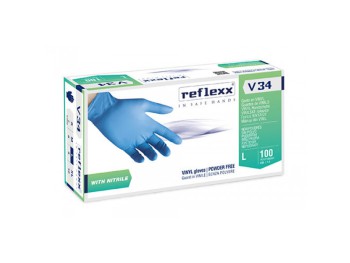 Box 100 guanti in vinile senza polvere size XL Reflexx       