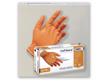 BOX 50 GUANTI REFLEXX IN NITRILE XL SENZA POLVERE       