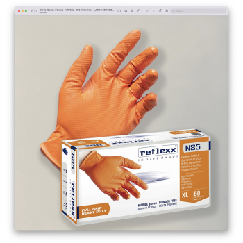 BOX 50 GUANTI REFLEXX IN NITRILE XL SENZA POLVERE       