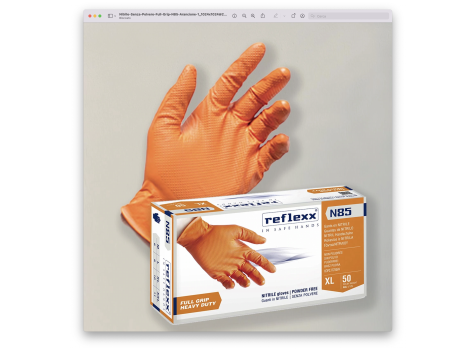 BOX 50 GUANTI REFLEXX IN NITRILE XL SENZA POLVERE       