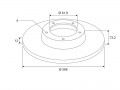 BRAKE DISC X1 WITH BRG 308 SW 1.6 RR
