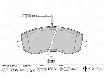 BRAKE PADS CITROEN C8 06> FR