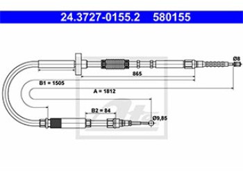 CAVO FRENO A MANO POSTERIORE