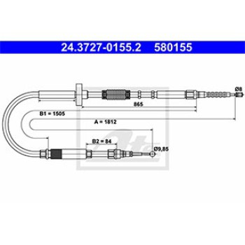 CAVO FRENO A MANO POSTERIORE