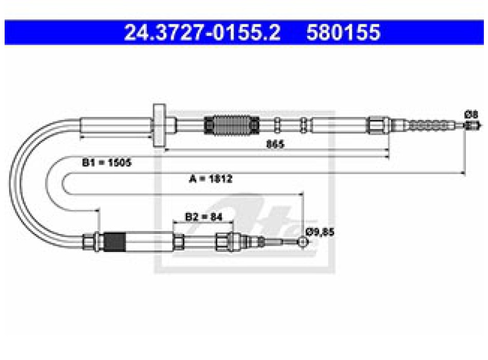 CAVO FRENO A MANO POSTERIORE