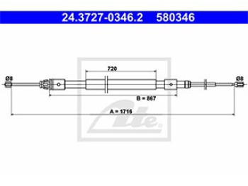 CAVO FRENO A MANO POSTERIORE