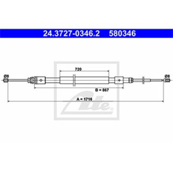 CAVO FRENO A MANO POSTERIORE