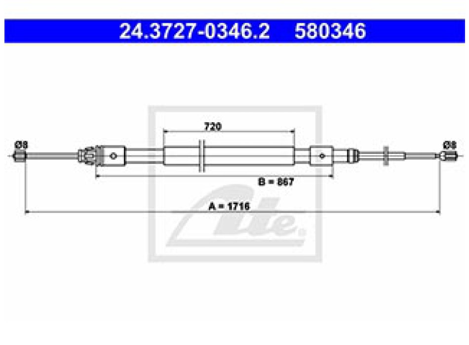 CAVO FRENO A MANO POSTERIORE