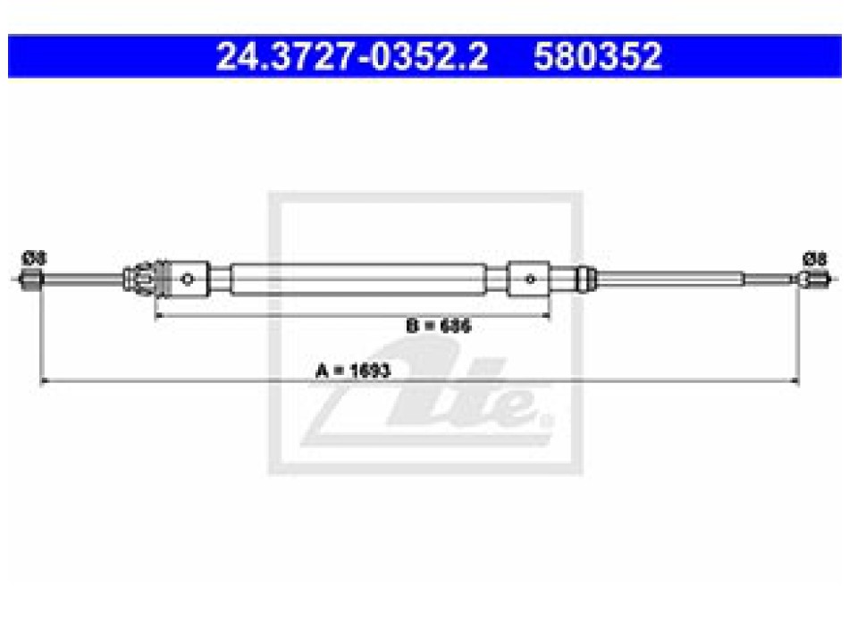 CAVO FRENO A MANO POSTERIORE