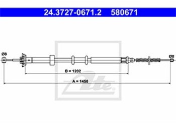CAVO FRENO A MANO POSTERIORE (dx)