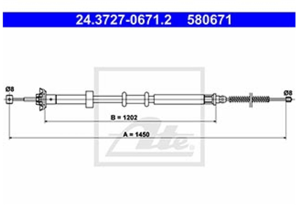CAVO FRENO A MANO POSTERIORE (dx)