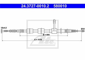 CAVO FRENO A MANO POSTERIORE (dx)