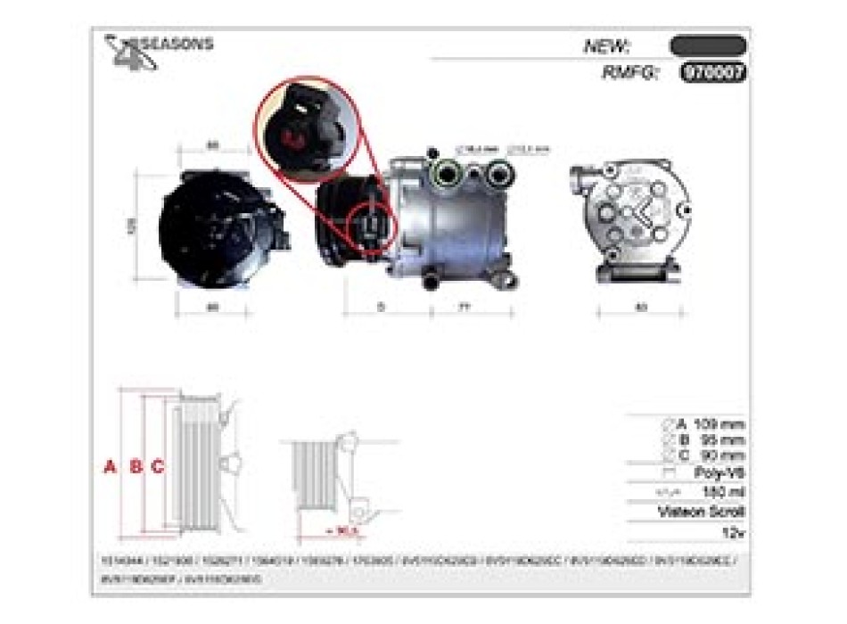 Cmp Rem FORD Fiesta V/VI/Fusion 1.2/1.4/1.6 11.0