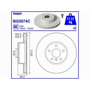 COATED BRAKE DISC (DOUBLE) HC FSx2