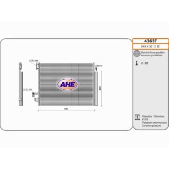 Cond. RENAULT TWINGO III/SMART FORFOUR/FORTWO 0.