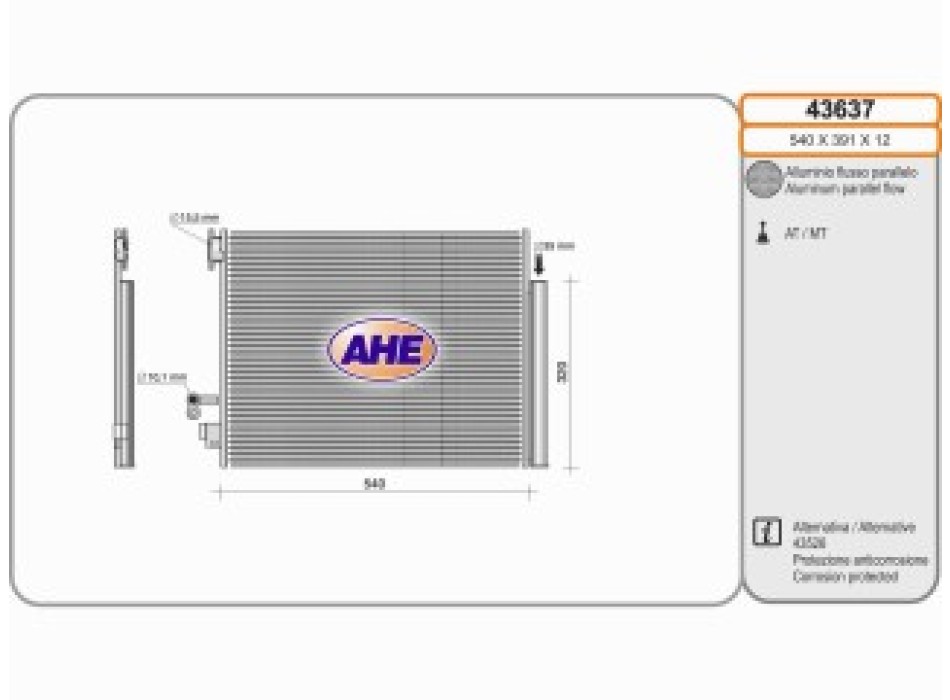 Cond. RENAULT TWINGO III/SMART FORFOUR/FORTWO 0.
