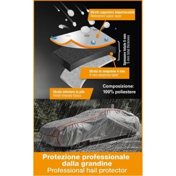 Copriauto antigrandine Storm protector misura S