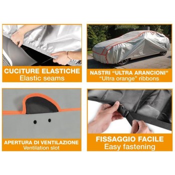 Copriauto antigrandine Storm protector misura S