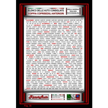 COPRISEDILI ANTERIORI MODELLO TANGO COLORE NERO-ARGENTO