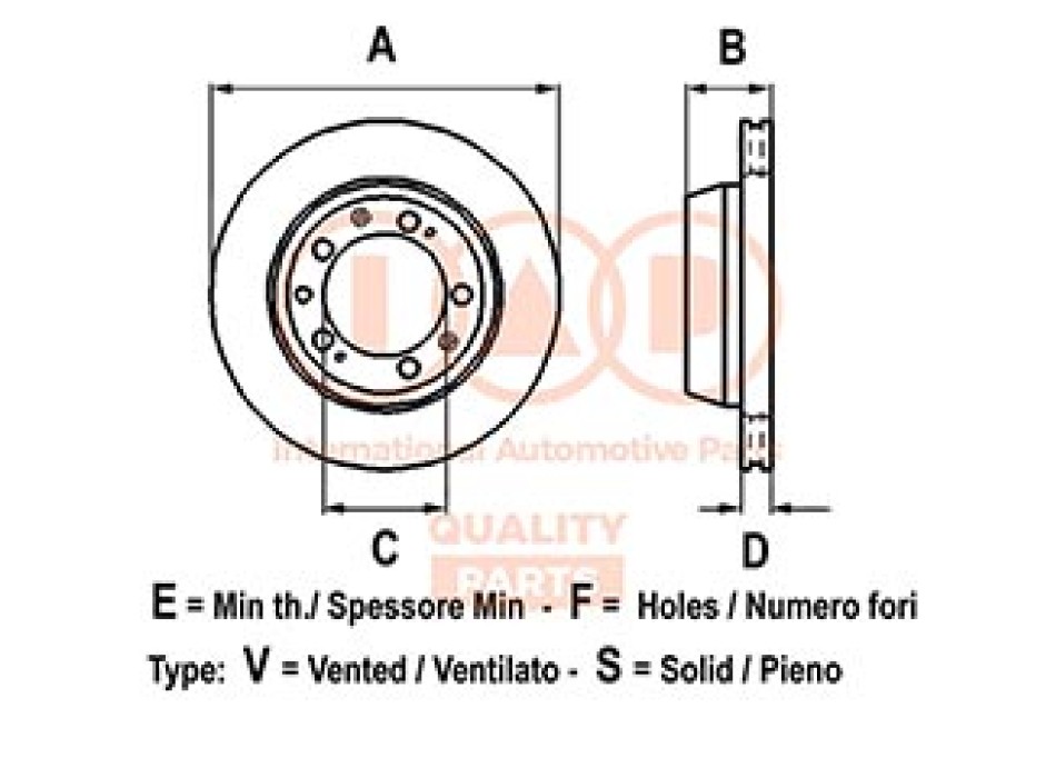 DISCO FRENI ANTERIORE D.256