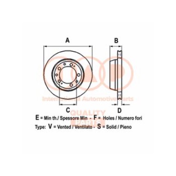DISCO FRENI ANTERIORE D.305