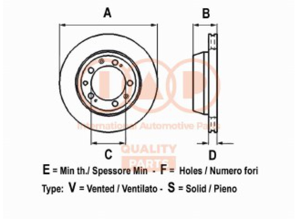 DISCO FRENI POSTERIORE D.305