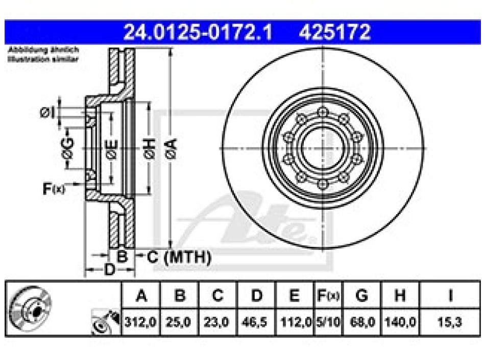 DISCO FRENO ANTERIORE