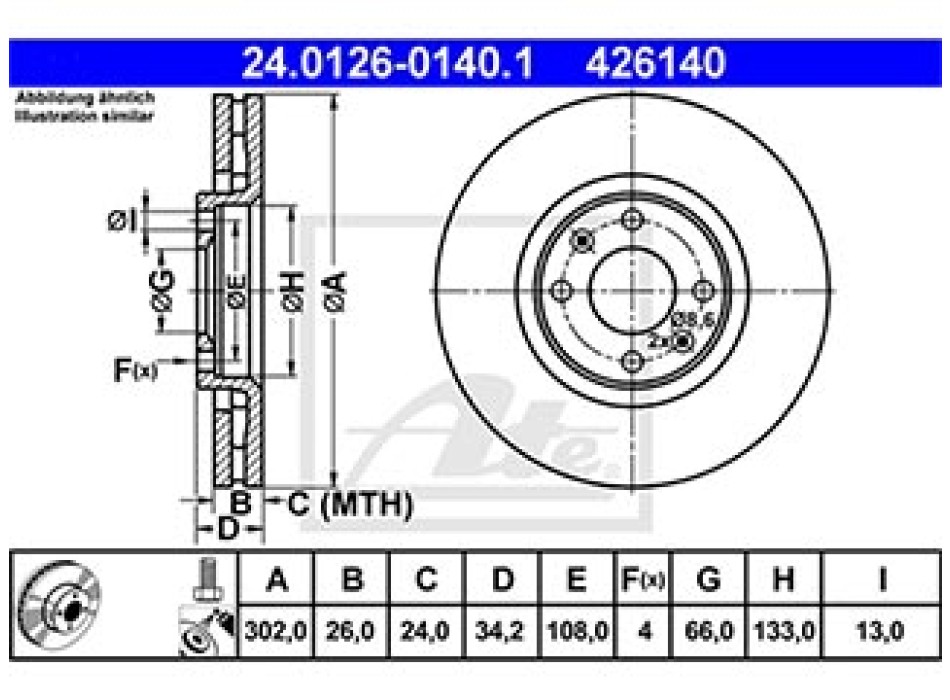 DISCO FRENO ANTERIORE
