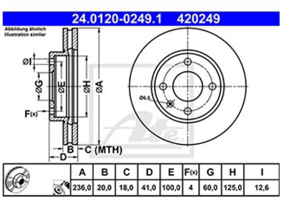 DISCO FRENO ANTERIORE