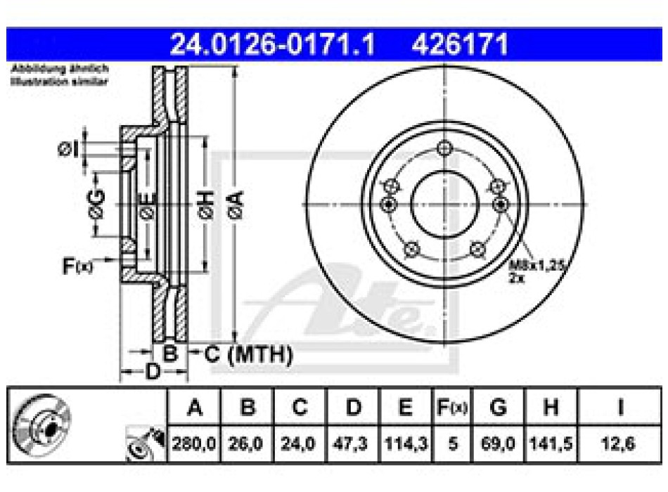 DISCO FRENO ANTERIORE
