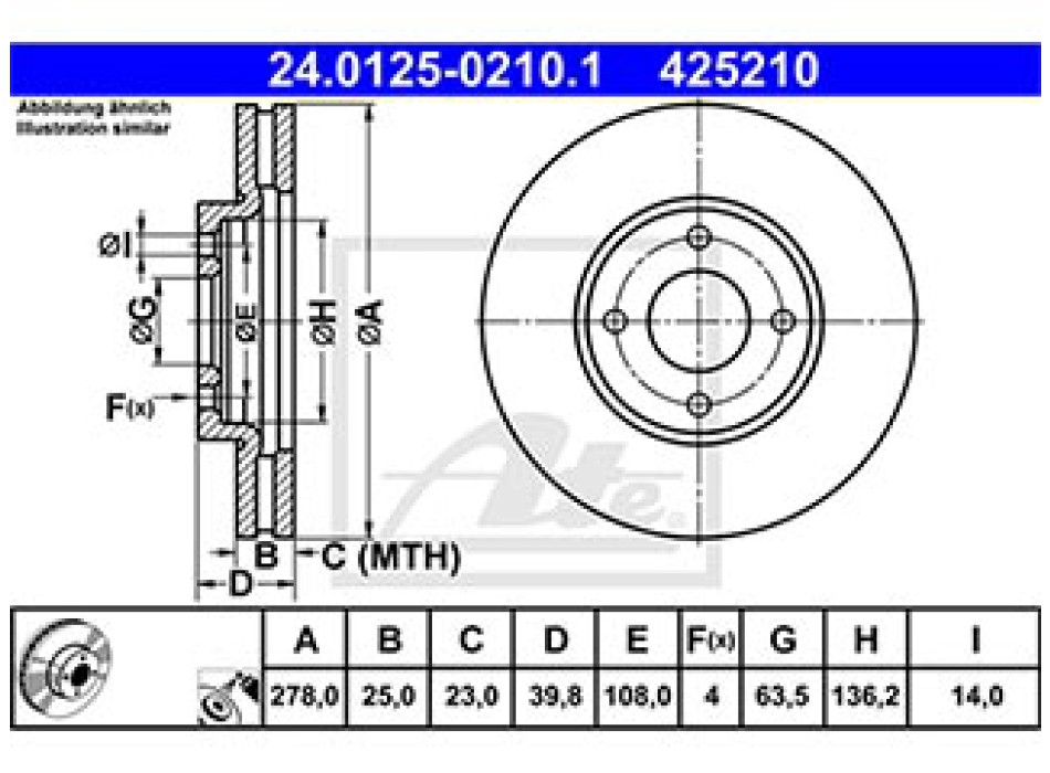 DISCO FRENO ANTERIORE