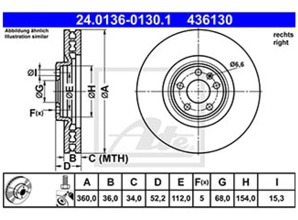 DISCO FRENO ANTERIORE (dx)
