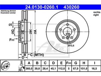DISCO FRENO ANTERIORE (dx)
