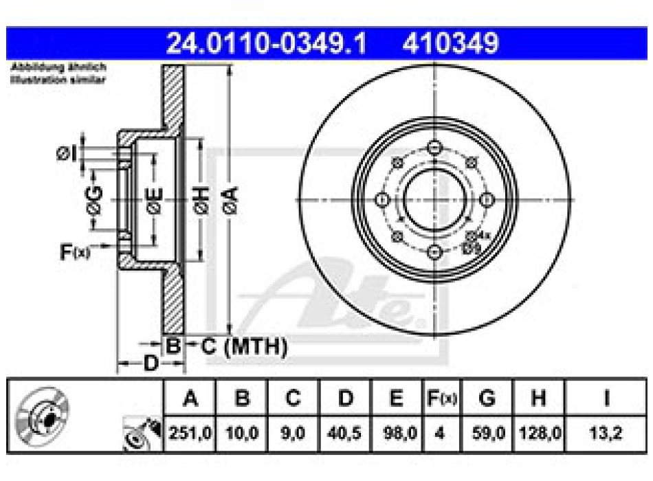 DISCO FRENO POSTERIORE