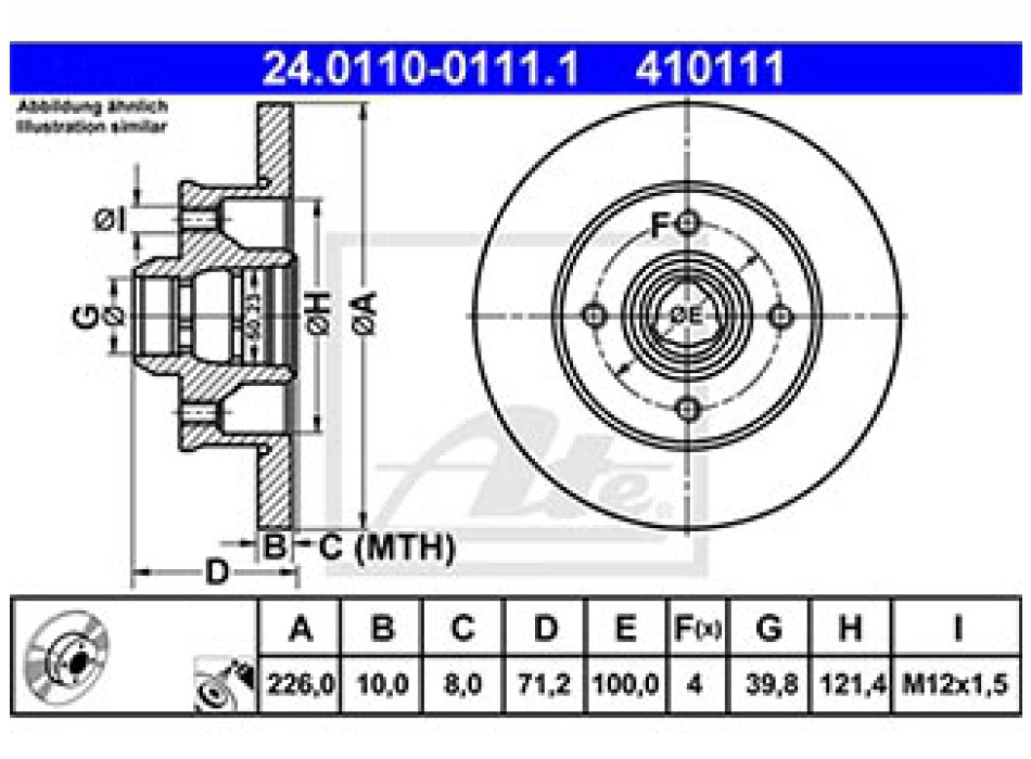 DISCO FRENO POSTERIORE