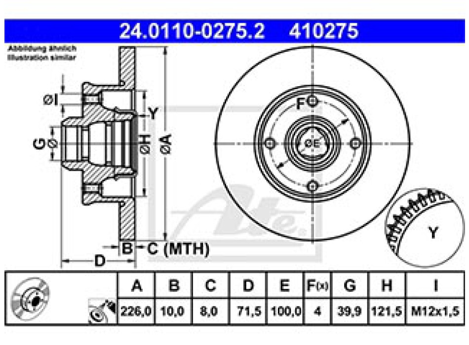 DISCO FRENO POSTERIORE