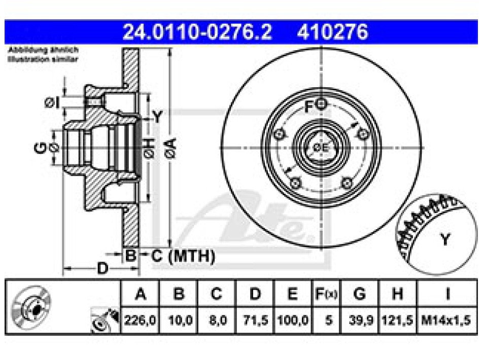 DISCO FRENO POSTERIORE