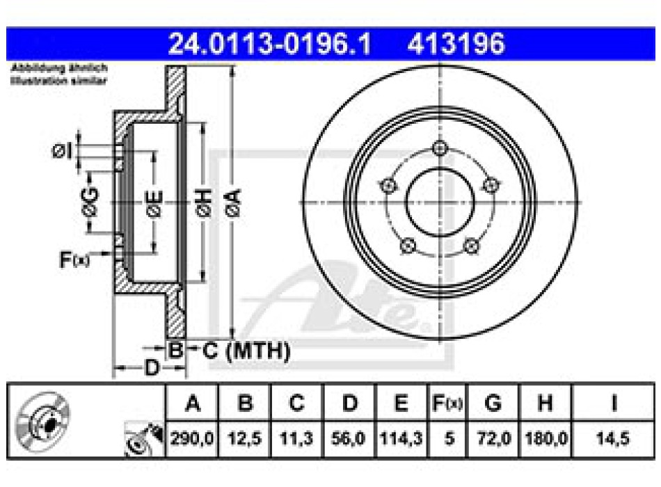DISCO FRENO POSTERIORE