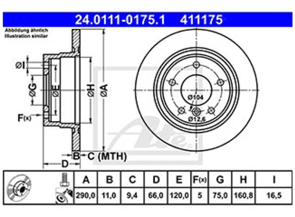 DISCO FRENO POSTERIORE